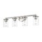 Z-Lite Thayer Vanity, 4-Light, 30.75 In.W x 5.75 In.L x 8.75 In.H, Brushed Nickel/Clear 742-4V-BN - alternate 2